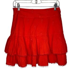 FARM Rio Scarlet Tiered Mini Skirt